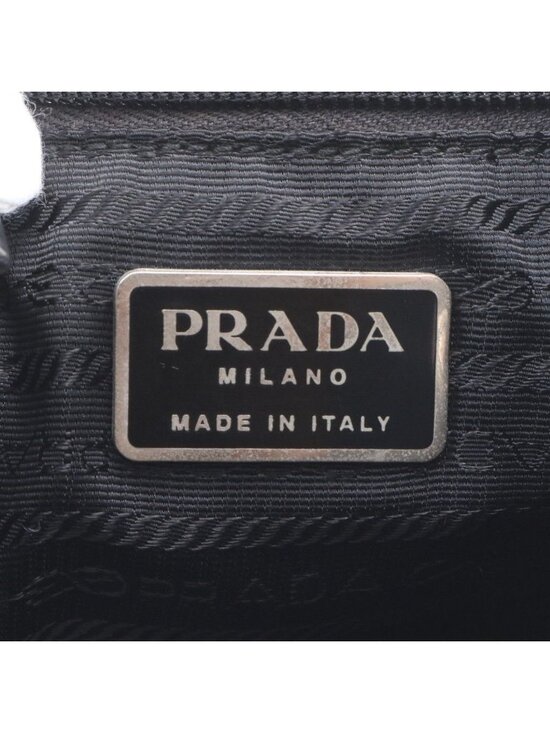 Prada Tessuto Nylon Triangle Logo Backpack Black main image 7